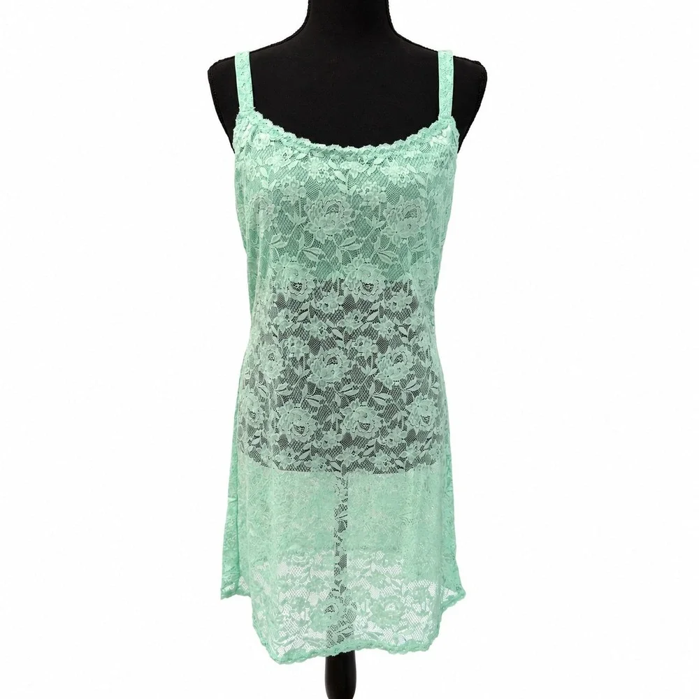 Cosabella Curvy M NSN Foxie Chemise Ghana‎ Green Floral Lace NEVER2703 MSRP $150